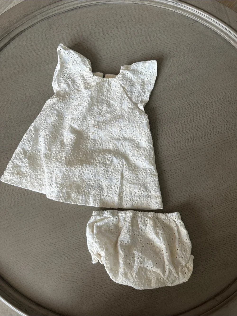 Zara White Eyelet Dress with Matching Bloomers